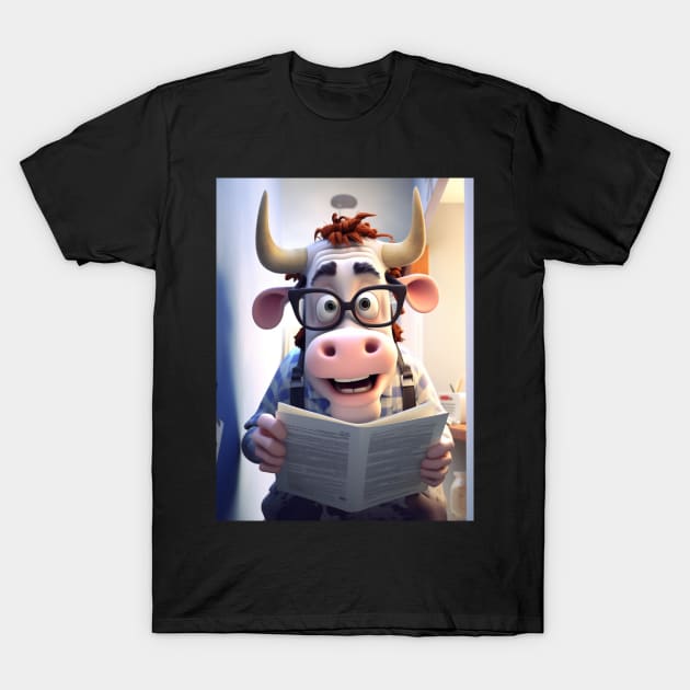 The Educated Bovine T-Shirt by vk09design